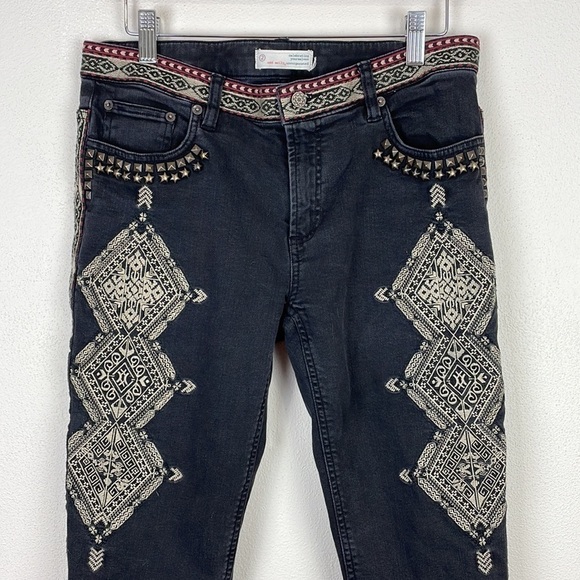 𝅺ANTHROPOLOGIE Odd Molly Embroidered Skinny Jeans - Picture 2 of 14